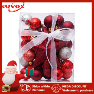 30 pcs Christmas Ball Stars Christmas Tree Decorations for home Christmas Hanging Pendant New Year Party Decoration Gift Christmas Ornament for Wedding Party Supplies