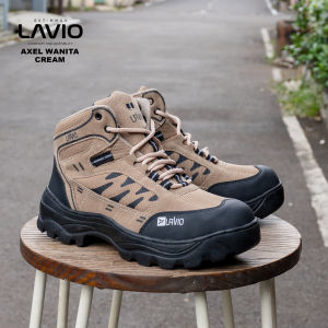 SEPATU SAFETY HIKING WANITA CEWE BOOTS UJUNG BESI CEWEK LAVIO AXEL GUNUNG OUTDOOR TOURING