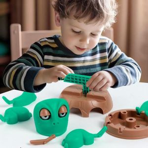 IUYJN ABS Turtle Cell Phone Bracket DIY Assembly Press Panicked Turtle Coaster Creative Frightened Turtle Turtle Cup Pad Quirky Toys Phone Accessories