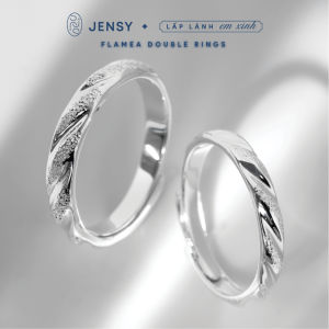 Nhẫn Đôi Bạc S925 Cao Cấp JENSY Flamea NDJ4 Nhẫn Đôi Bạc Nam Nữ Tình Yêu