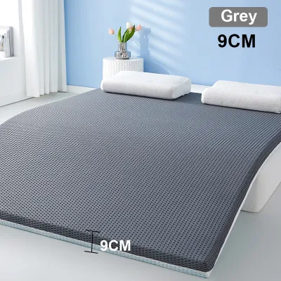 Promo Now！5/9CM Thick Cooling Gel Memory Foam Mattress - Spine SupportBreathableWashable Cover Foldable Latex Memory Foam Mattress Single/Super Single/Queen/King