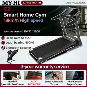 MY-HI Treadmill Electric Heavy Duty Portable Threadmill With AUTO-INCLINE and AUTO-FOLDING C2 Motor 5.0HP
