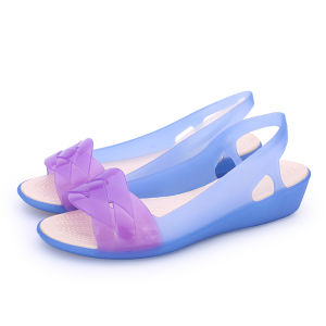 Women Shoes Jelly Clog slipper Croc for Woman Sandals Candy Color Hollow Peep Toe croc Women Beach Rainbow croc sandal for women