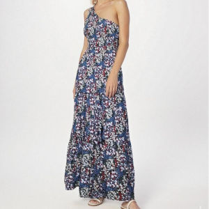 Elegant Floral One-Shoulder Maxi Dress for Women #555571