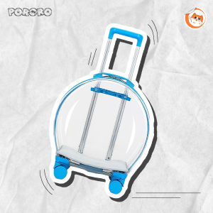 PORORO - Koper Kucing Tas Transparan Kucing Anjing Trolley Cargo Travel Bag Cat Dog Koper