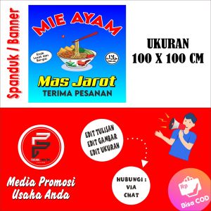 Spanduk Mie Ayam / Banner Mie Ayam / Spanduk Ukuran 1 x 1 m