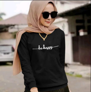 BAJU BEHAPPY TERBARU - KAOS DISTRO S-M-L-XL-XXL WANITA KEREN LENGAN PANJANG KEKINIAN TERLARIS
