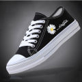 Free Shipping Women'S Shoes For Spring And Autumn, Canvas Shoes, Casual Black Shoes, Trendy Korean-Style Flat Sneakers. 