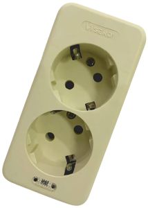 Stop Kontak Kuningan Arde 2 3 4 5 Lubang Tanpa Kabel Original Visero