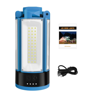 10400mAh outdoor multifunctional work light blade 270 ° rotation 180 ° folding bracket light telescopic flashlight magnetic suction waterproof camping light 4100LM height adjustabl