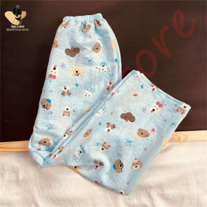 DS กางเกงใส่นอน กางเกงใส่นอนผู้หญิง กางเกงขาสัน กางเกงขายาว กางเกงขายาวใส่นอนใส่เล่นลายน่ารัก ผ้านุ่มยืดได้เยอะ ไซส์ M-2XL 35-75kg ลายการ์ตูนน่ารักๆ ผ้าดี ใส่สบาย