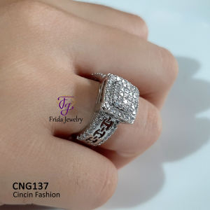 Cincin Wanita Elegan Mewah Cocok Dipakai Pesta Kado hadiah jalan-jalan kondangan anti karat perhiasan fashion import premium cng137