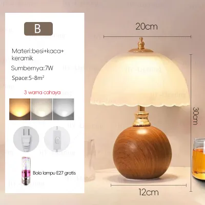 Lampu Meja Lampu Estetika Lampu Estetika Lampu Mata Estetika Lampu Meja Eropa Samping Tempat Tidur Kreatif Baru Lampu Meja Eropa Ruang Belajar Lampu LED Meja Ruang Tamu