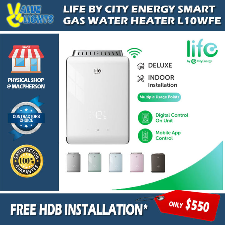 [Free Installation] City Energy Life Smart Gas Water Heater L10WFE ...