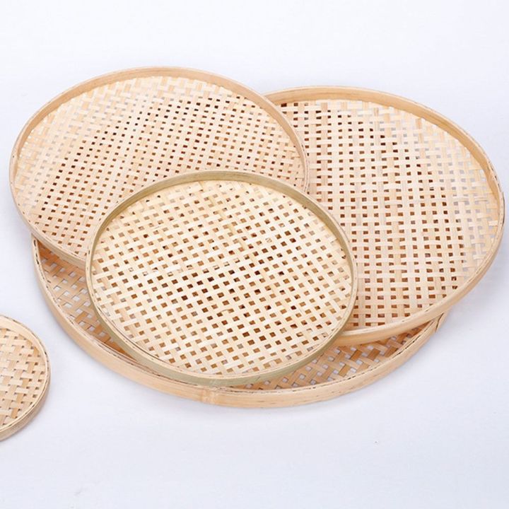 FGHAFGGR Handmade Woven Circular Fried Food Bamboo Products Fruit ...