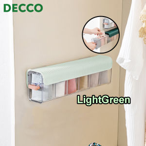 DECCO 3 in1 Wall Mounted Socks Storage Box Dustproof Pull Out Partition Detachable Storage Rack - Fulfilled by DECCO