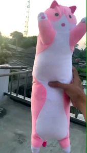 Boneka Guling Kucing Berdiri Tinggi 60cm Kado Spesial Buat Hadiah Anak Tersayang