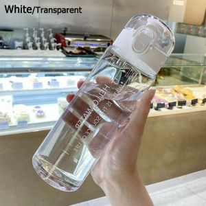 780ml Girl Boy Plastic Portable Frosted Sports Water Bottle Leakproof Drinking Bottle Drinking Cup
