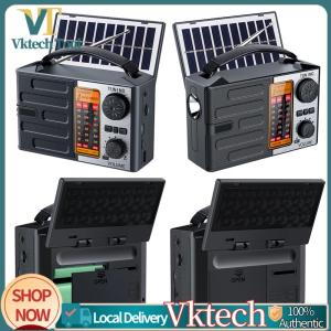 [Vktech] Solar Radio with Flashlight & BT Speaker Portable AM FM SW Radio Full Band Radio Emergency Radio for Camping
