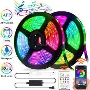 Led Light Strip Bluetooth 5050 strips with App Phone IR Remote Waterproof RGB Color Waterproof