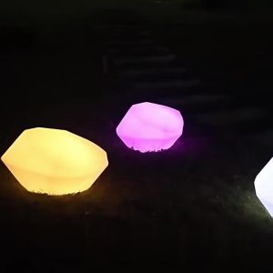 SXH  Colorful Outdoor Simulated Stone Lamp Park Community Square Waterproof Sunproof Solar Lamp Garden Lamp