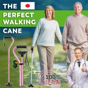 Quad Cane Adult Stainless Tungkod Lightweight Walking Stick 4 Legs Trusty Cane Elderly Generalhome
