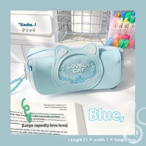 XINLANYASHE Cute Cat Pencil Case Korean Style Creative Stationery Bag for Students