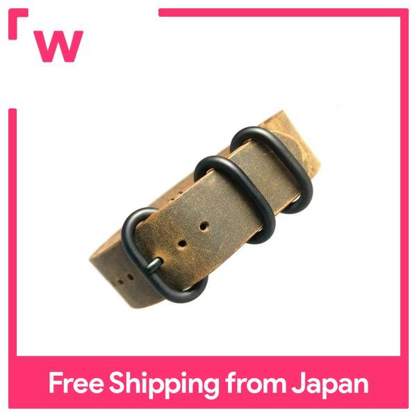 [time+] 20mm 3-ring NATO ZULU Leather Genuine Leather Military Watch ...