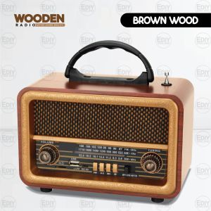 Antique Wooden Vintage Radio FM AM SW 3 Band Rechargeable Radio Wireless Speaker Bluetooth USB TF Mp3 Player TWS 收音机