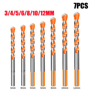 【Manila Delivery】7PCS Ultimate Drill Bits Multi-Material Triangle Drill Bit Diamond Set for Tile Concrete Brick Glass Plastic Wood Stone 3-12mm