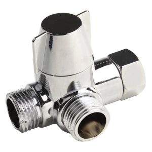 LUMIYA 3 Way Shower Diverter Valve with T Adapter G1/2 Shower Head Switch ABS Splitter Designed Shower Hose Tap Splitter For Shower Hose Tap