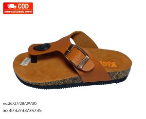 Sandal Kulit Anak Laki Laki Sandal Fashion Anak Sandal Slip On Sandal Jepit Anak Sandal Tasik Anak Umur 6 -10 Tahun-KIDZTUBS1740040124