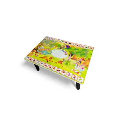 【READY STOCK】 HM Home Childrens Learning Table And Chairs Plastic Game Table Dinner Drawing Small Bed Laptop Table