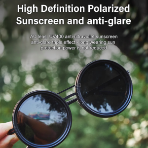 😎Retro Fashion😎Metal Retro Round Sunglasses/ Light Reduction Eye Protection Spring-leg Sunglasses/ Daily Fashion Round Glasses/Cermin Mata Hitam Bulat Kalis Silau复古圆形太阳镜