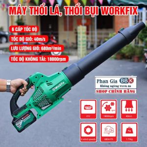 [CHÍNH HÃNG] Máy Thổi Bụi / Thổi Lá Dùng Pin Workfix WF-TL680M Công Suất Lớn Chân Pin Phổ Thông máy thổi bụi công nghiệp - Bảo Hành Chính Hãng