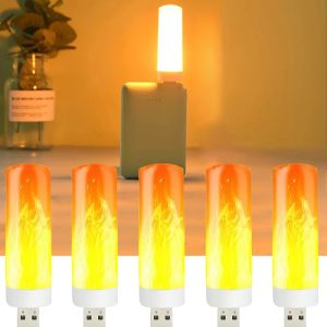 Đèn LED Ngọn Lửa USB Đèn Hiệu Ứng Ngọn Lửa Mô Phỏng Đèn Khí Quyển Sạc Điện Thoại Di Động Máy Tính Đèn Ngủ Cắm USB