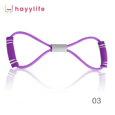 HAYYLIFE Tali Yoga Pilates Fitness Tali Elastis Stretching Alat Olahraga Stretch Rope Wanita Senam Gym HL-FBB645