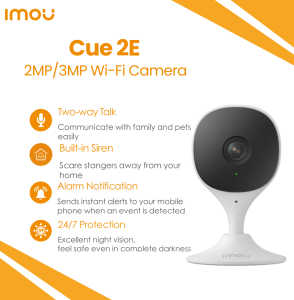 CCTV Camera Indoor Home Security Surveillance CUE 2 Wi-Fi Camera 24/7 Protection