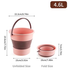 Collapsible Foldable Pail Bucket Portable Foldable Bucket Basin Tourism Outdoor Cleaning Bucket Fishing Camping Car Washing