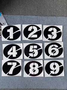 Universal Motorcycle Number Sticker Decal Waterproof Sticker for Scooter Motorbike Modification Accessories