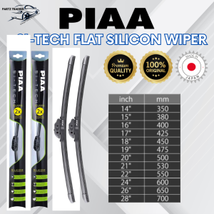 PIAA Si -Tech Flat Silicone Wiper Blade (1pc) Multiclip Car Wiper For Asian and European Car Model PIAA Si Tech