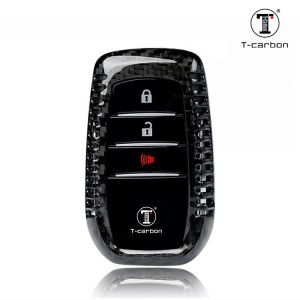 T-Carbon® Real Carbon Fibre Keyless Fob Smart Key Shell Toyota RAV4 CamryMark X 86 Crown