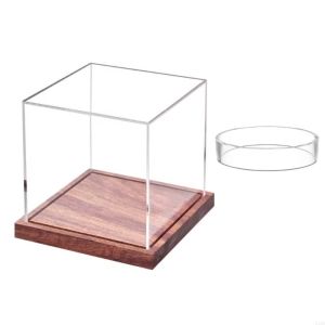 SERAPHYXO Quality Acrylic Baseball Display Case With Base Transparent Baseball Box Elegant Scratch Resistant Baseball Holder Signed Memorabilia