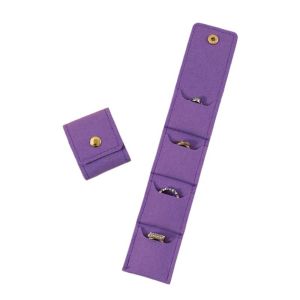 EUYRT Small Mini Jewelry Display Bag Foldable Microfiber Velvet Necklace Ring Packing Bag Korean Style Solid Color Earrings Organizer Women