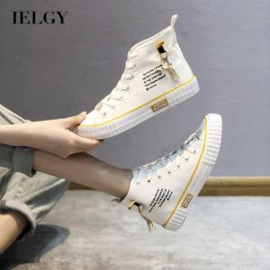 IELGY high-top canvas shoes women ulzzang all-match board shoes ins tide white casual sports