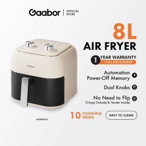Gaabor 8L Large Capacity Air Fryer Non-Stick Coating Oil Free Smokeless Dual Knobs Penggoreng Udara AF-80M01A