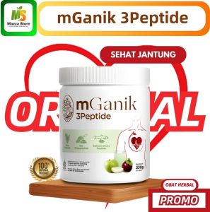 mGanik 3Peptide 330gr - Suplemen Herbal Jantung Kardiovaskular Dan Darah Tinggi Rasa Apel Manggis