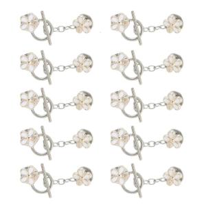 10 Miếng Cổ Điển Cardigan Clip Nút nút nơ hoa Nút Pin Áo Len Khăn Choàng Clip Cardigan Cổ Áo An Toàn Pin Cho Phụ Nữ