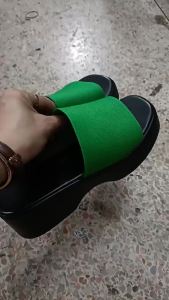 New One-Strap Wedge Heel Thick-Soled Slippers Large Size