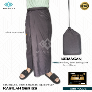Sarung Polos Kabilah Sarung Pria Dewasa Sarung Saku polos Kemasan Travel PouchTerbaru